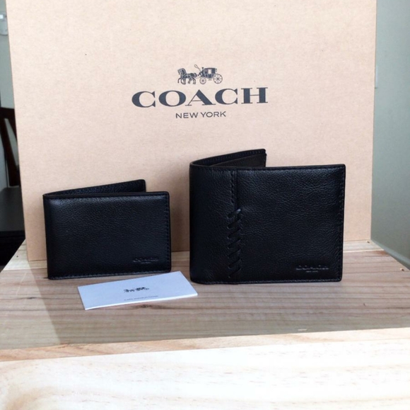 COACH 3-IN-1 WALLET WITH BASEBALL STITCH - Picture 1 of 5